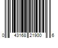 Barcode Image for UPC code 043168219006