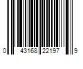 Barcode Image for UPC code 043168221979