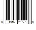 Barcode Image for UPC code 043168257770