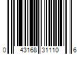 Barcode Image for UPC code 043168311106