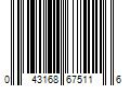 Barcode Image for UPC code 043168675116