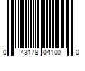 Barcode Image for UPC code 043178041000