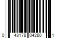 Barcode Image for UPC code 043178042601