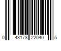 Barcode Image for UPC code 043178220405