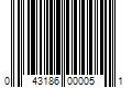 Barcode Image for UPC code 043186000051