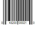 Barcode Image for UPC code 043200000210