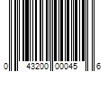 Barcode Image for UPC code 043200000456