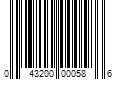 Barcode Image for UPC code 043200000586