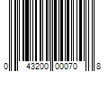 Barcode Image for UPC code 043200000708