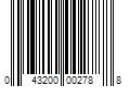 Barcode Image for UPC code 043200002788