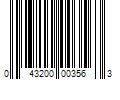 Barcode Image for UPC code 043200003563