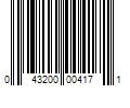 Barcode Image for UPC code 043200004171