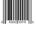 Barcode Image for UPC code 043300000158