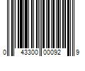 Barcode Image for UPC code 043300000929