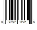 Barcode Image for UPC code 043301305818