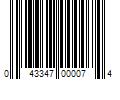 Barcode Image for UPC code 043347000074