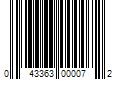 Barcode Image for UPC code 043363000072