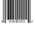 Barcode Image for UPC code 043380000024