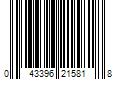 Barcode Image for UPC code 043396215818