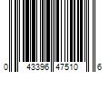 Barcode Image for UPC code 043396475106