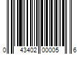 Barcode Image for UPC code 043402000056