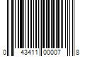 Barcode Image for UPC code 043411000078