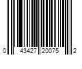 Barcode Image for UPC code 043427200752