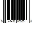 Barcode Image for UPC code 043431000058