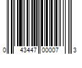 Barcode Image for UPC code 043447000073