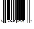 Barcode Image for UPC code 043448000072