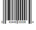 Barcode Image for UPC code 043449000064