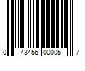 Barcode Image for UPC code 043456000057