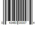 Barcode Image for UPC code 043460000074