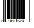 Barcode Image for UPC code 043501000087