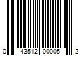 Barcode Image for UPC code 043512000052