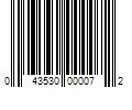 Barcode Image for UPC code 043530000072