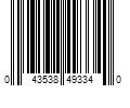 Barcode Image for UPC code 043538493340