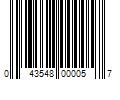 Barcode Image for UPC code 043548000057