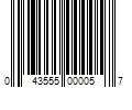 Barcode Image for UPC code 043555000057