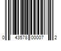 Barcode Image for UPC code 043578000072