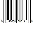 Barcode Image for UPC code 043600000148