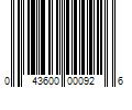 Barcode Image for UPC code 043600000926