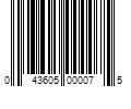 Barcode Image for UPC code 043605000075