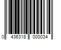 Barcode Image for UPC code 0436318000034