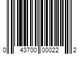 Barcode Image for UPC code 043700000222