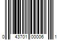 Barcode Image for UPC code 043701000061