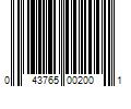 Barcode Image for UPC code 043765002001