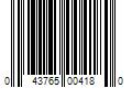 Barcode Image for UPC code 043765004180