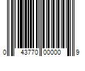 Barcode Image for UPC code 043770000009. Product Name: 