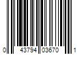 Barcode Image for UPC code 043794036701